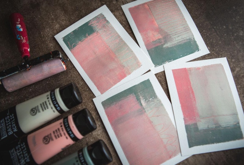 Brayer Roller: Creating Modern Abstracts With This Printmaking Tool