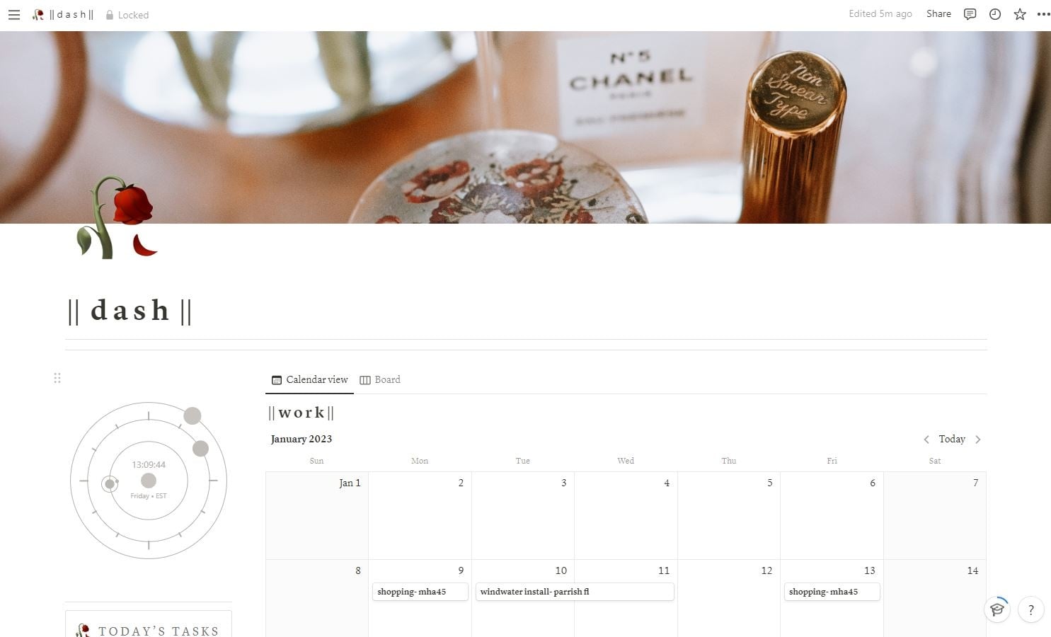 My notion dashboard!