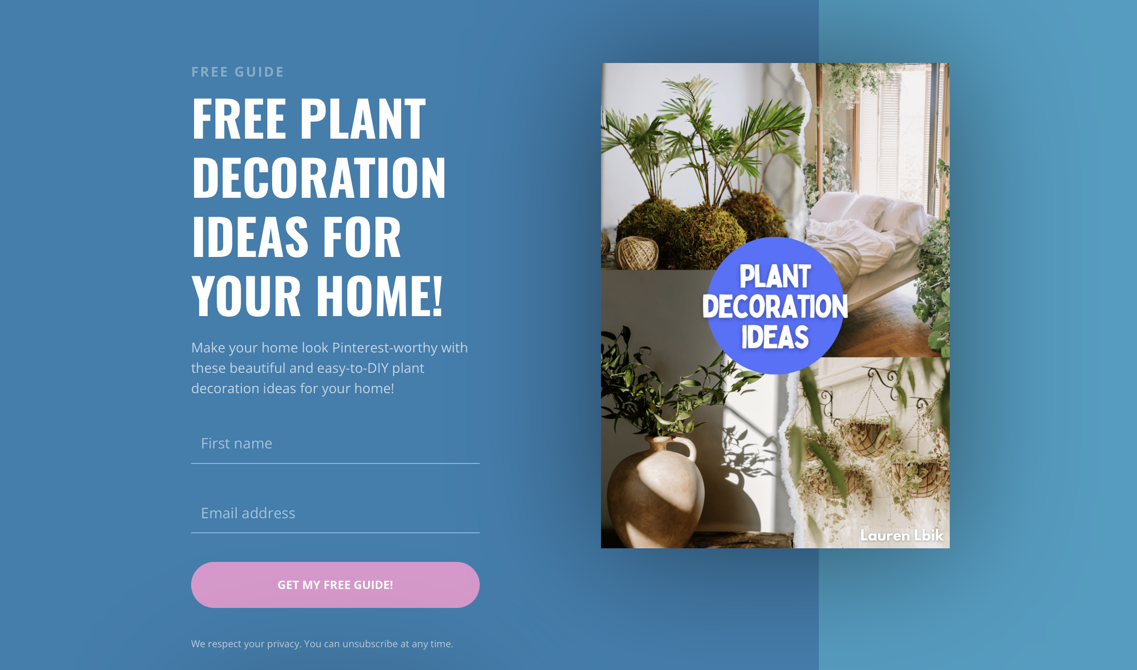 Landing Page Example - student project