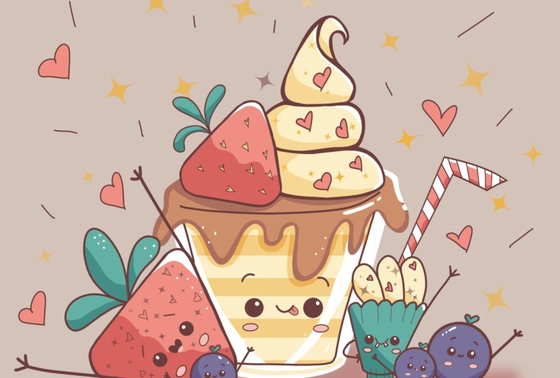 Cute Kawaii Dessert
