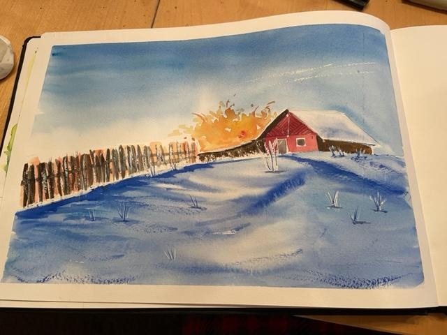 Snowy landscape - student project