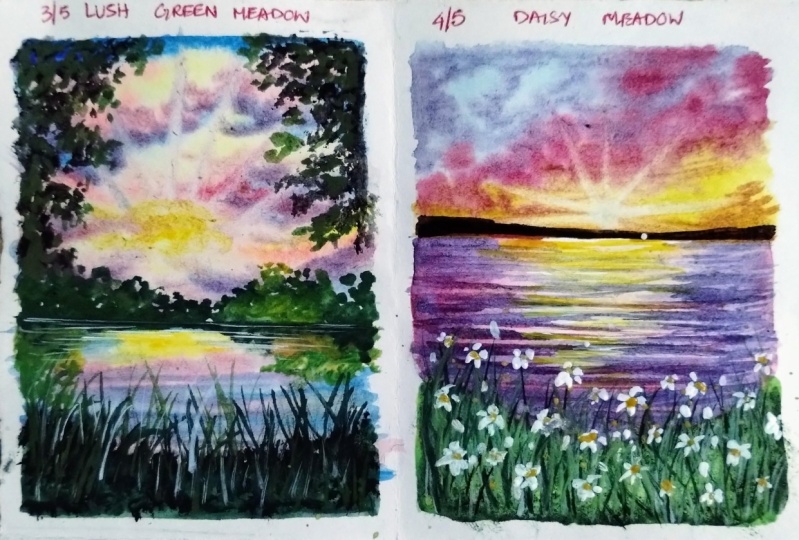 5 days watercolor meadows  with Umashree