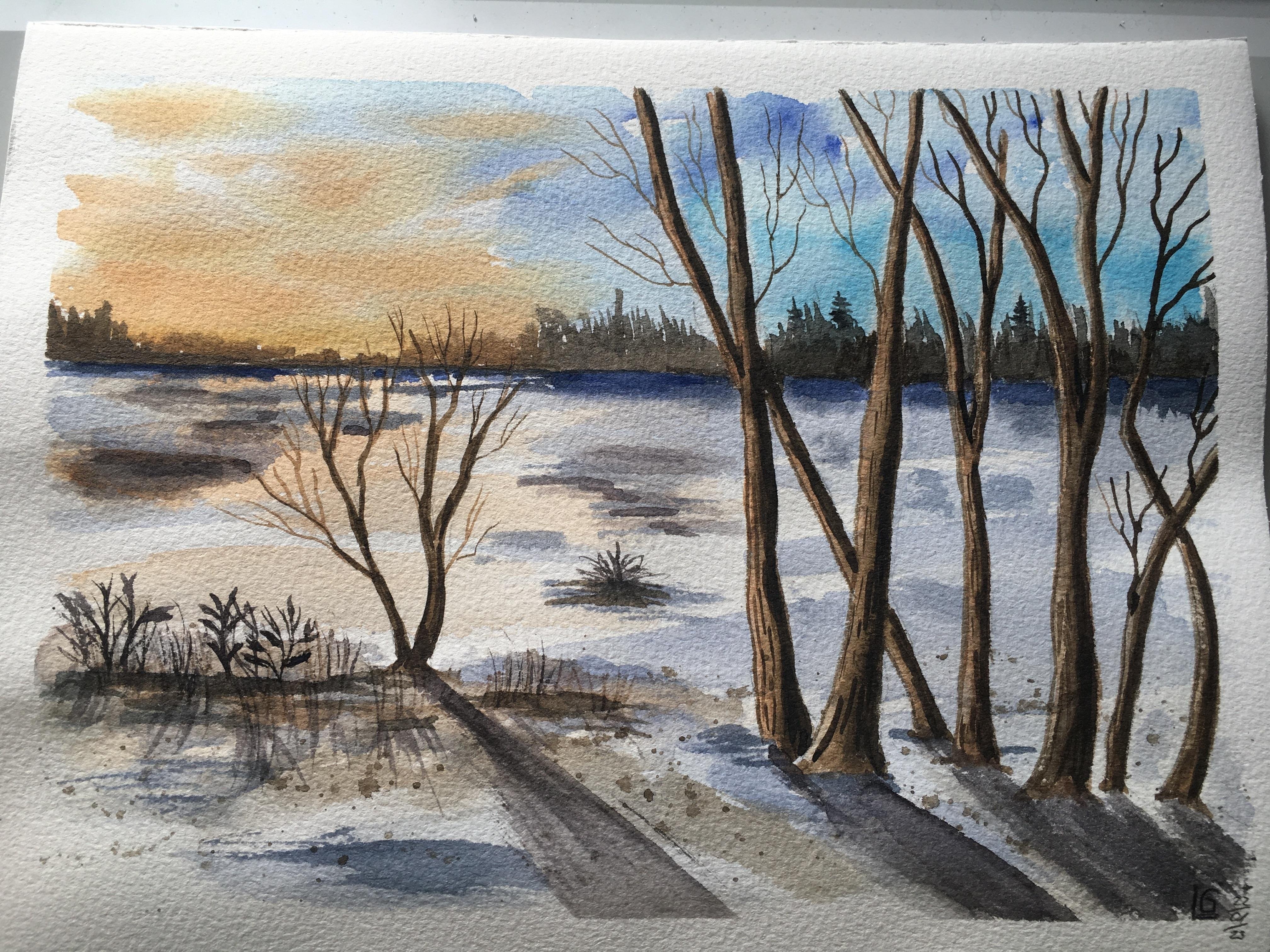 Winter Sunset - student project