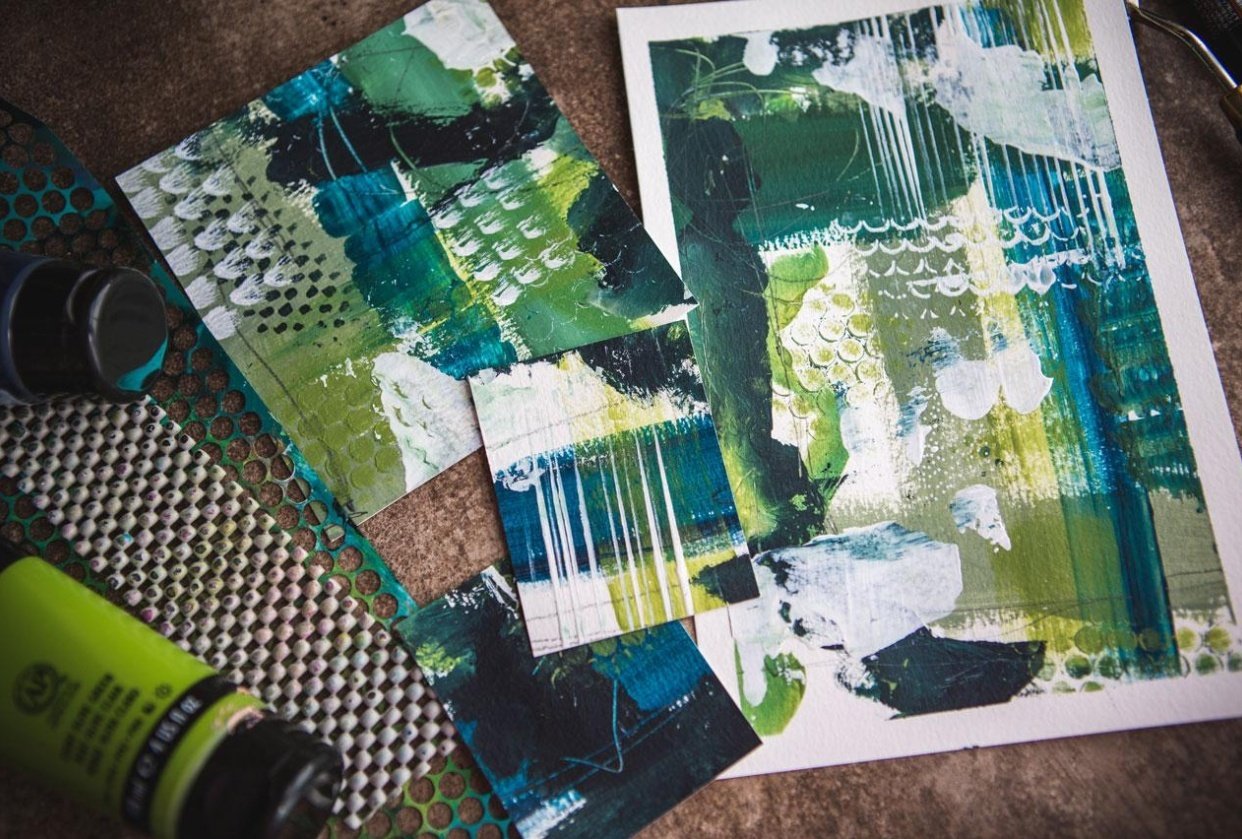 Intuitive Acrylic Abstract Painting: Letting Loose with Your Paint Practice - student project