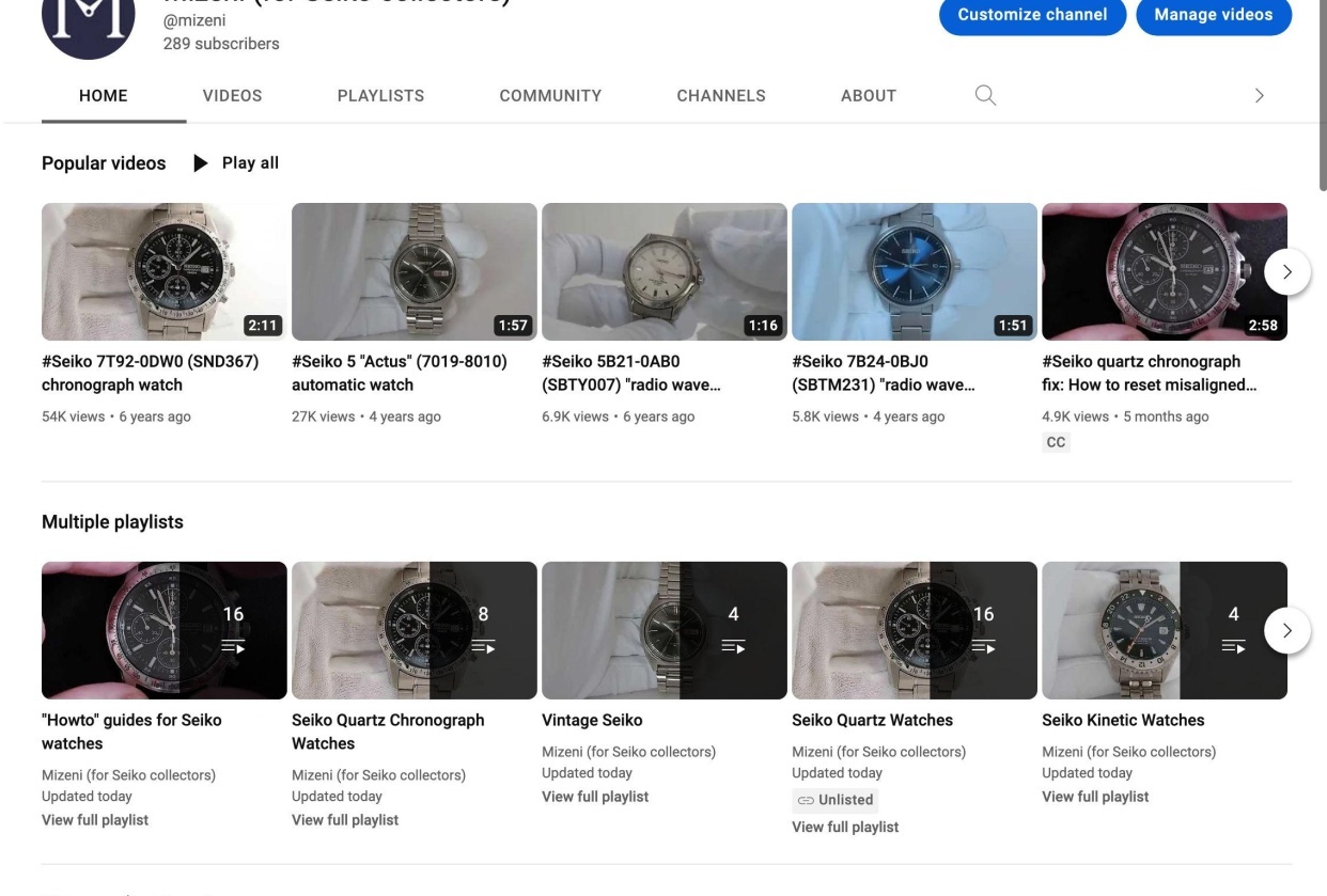 Channel page after SEO updates - student project