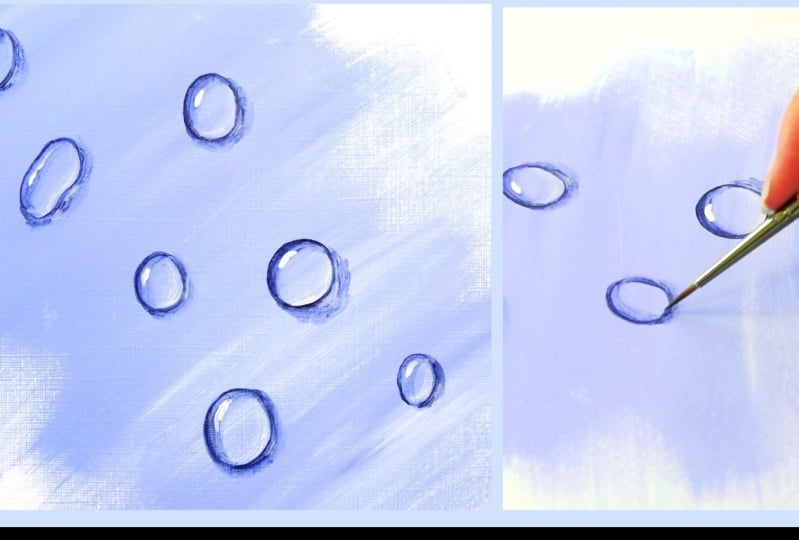 Water drop painting
