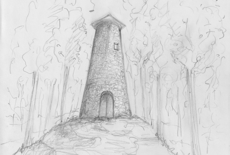 Burg von unten gesehen