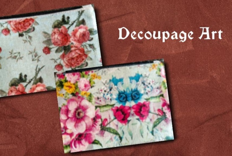 Decoupage on Pouch