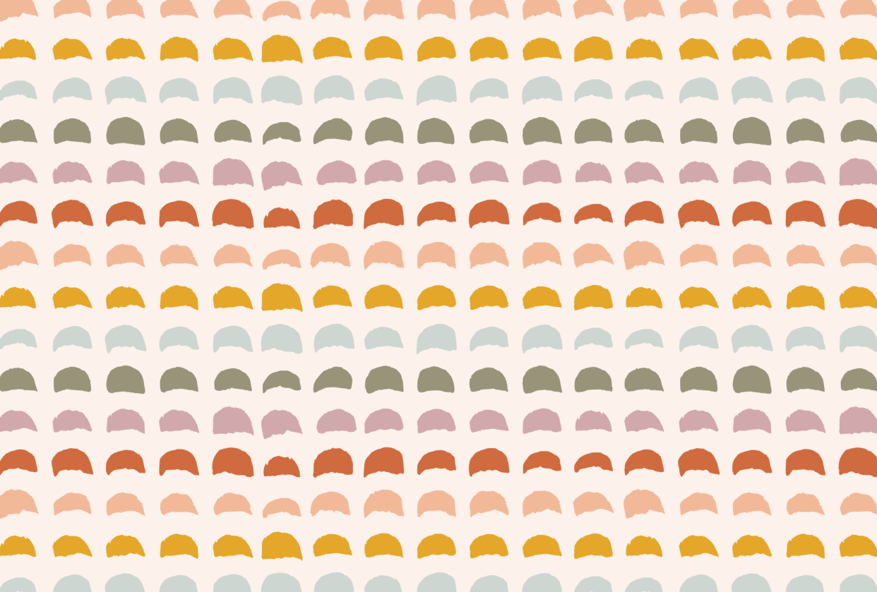 Watercolour doodles transformed into seamless repeating patterns - student project