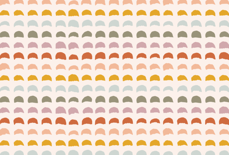 Watercolour doodles transformed into seamless repeating patterns