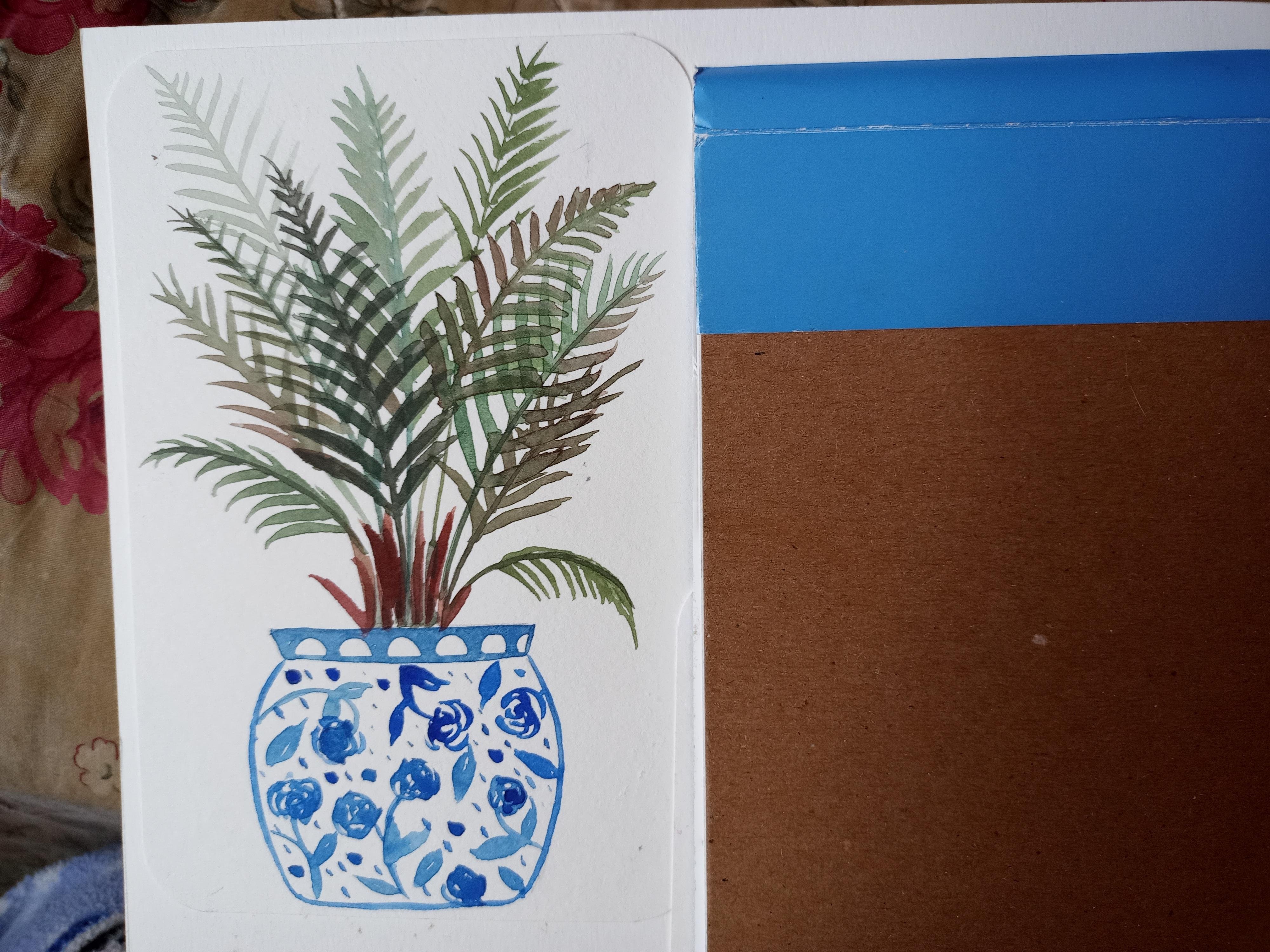 Watercolour plant - student project