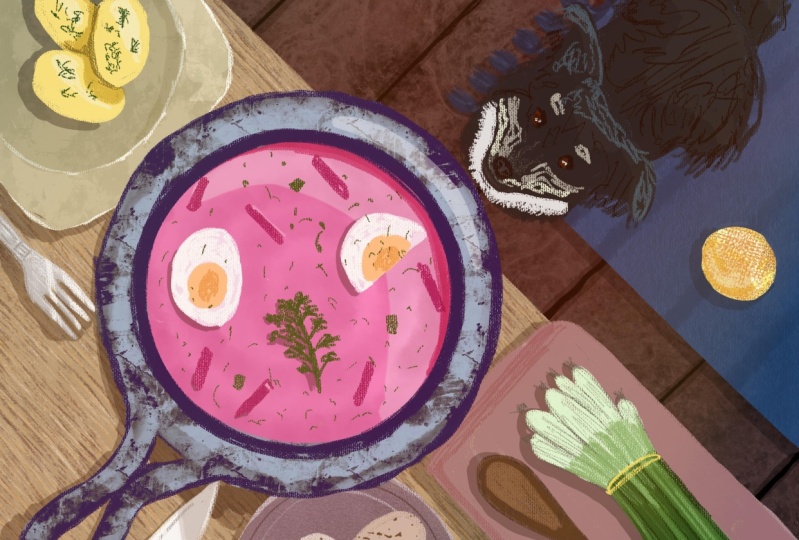 Pink soup
