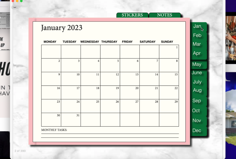 My first digital planner