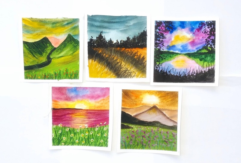 Watercolor meadows