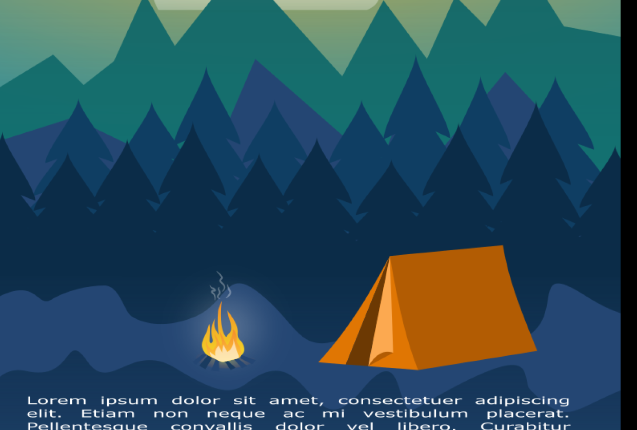Camping Poster - student project
