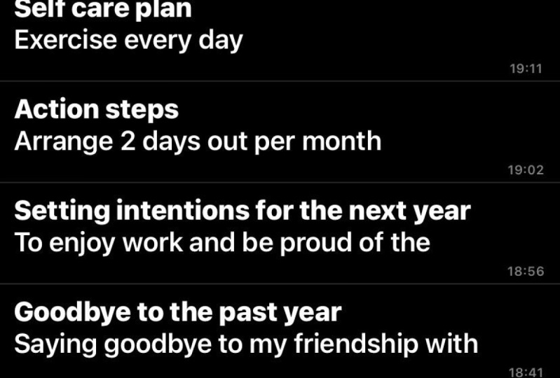 Snapshot of my journal