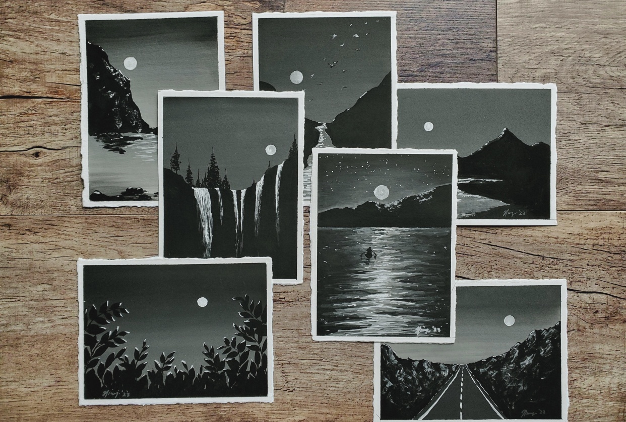 Lady Luna: A Gouache Journey - student project