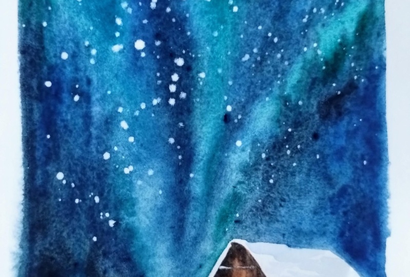 Winter Northern lights with Aishwarya