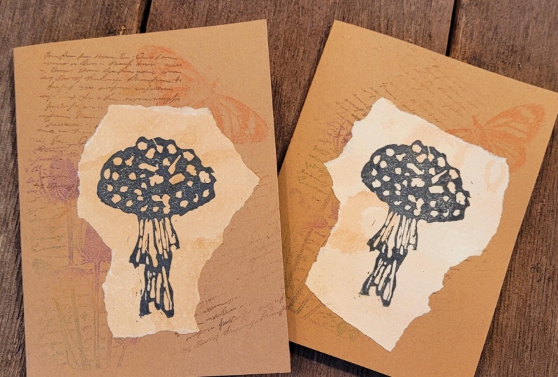 Rubber stamps -- "mini block prints"!