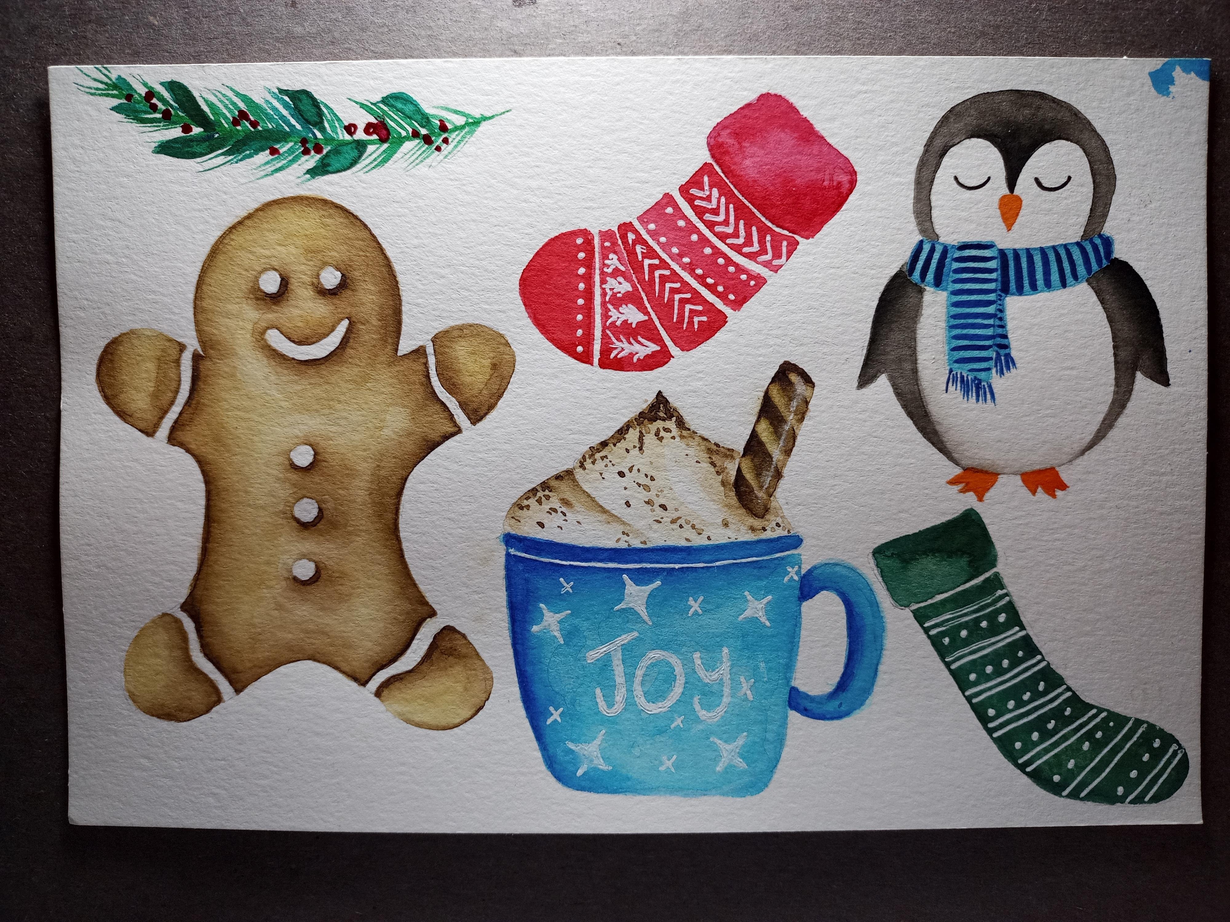 Winter watercolours - student project
