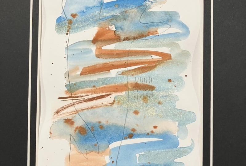 Sampler from handmade watercolor paints