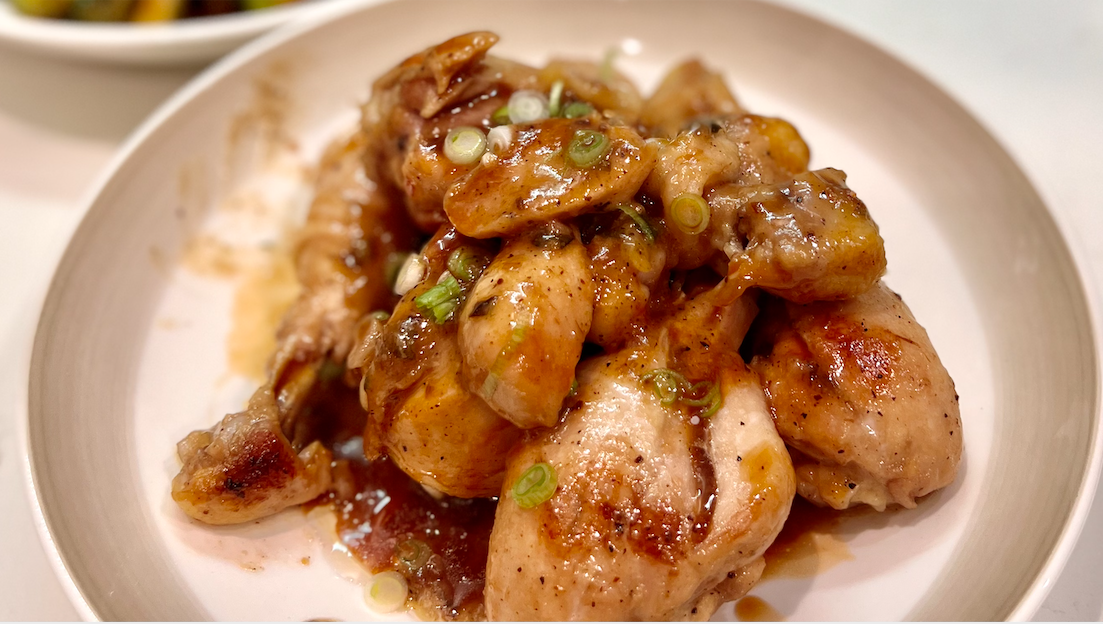 Miso flavored chicken drumsticks - student project