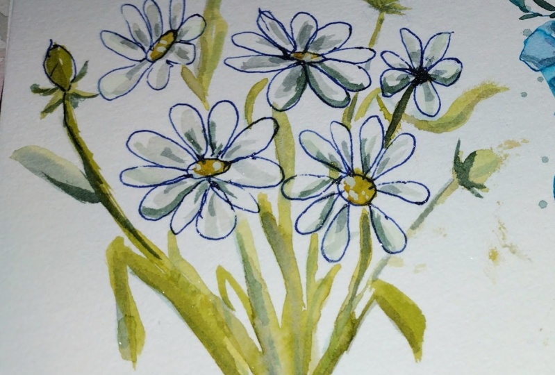 pen & ink flowers