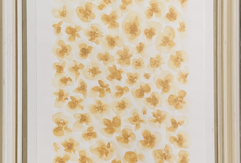 One-Color Pattern In Watercolor