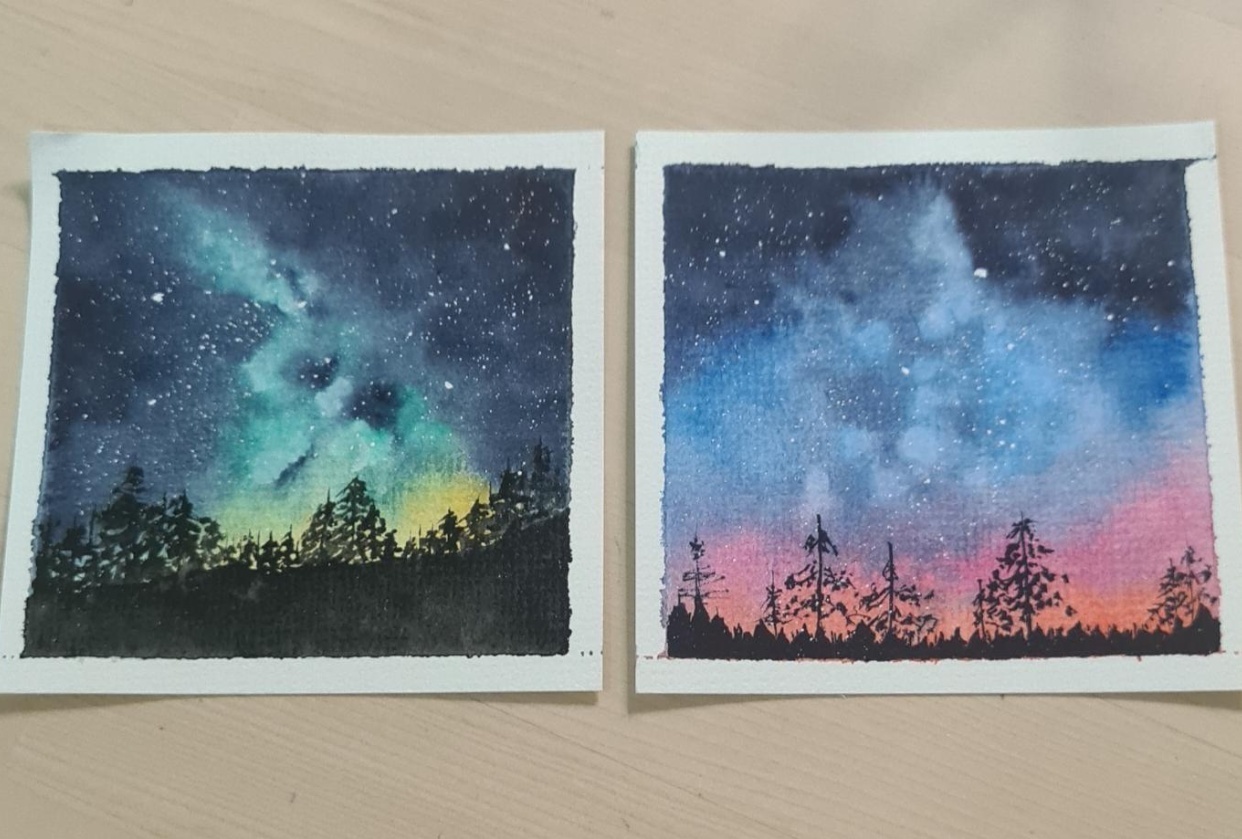 Watercolor MilkyWay Galaxy - student project