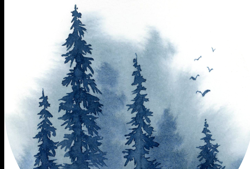 Misty Indigo Pines