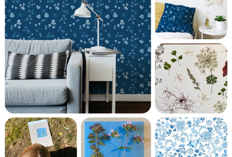 Cyanotypes - Botanical Pattern