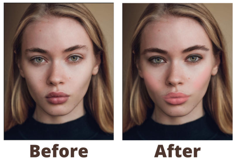 Before/After Woman Image Edited
