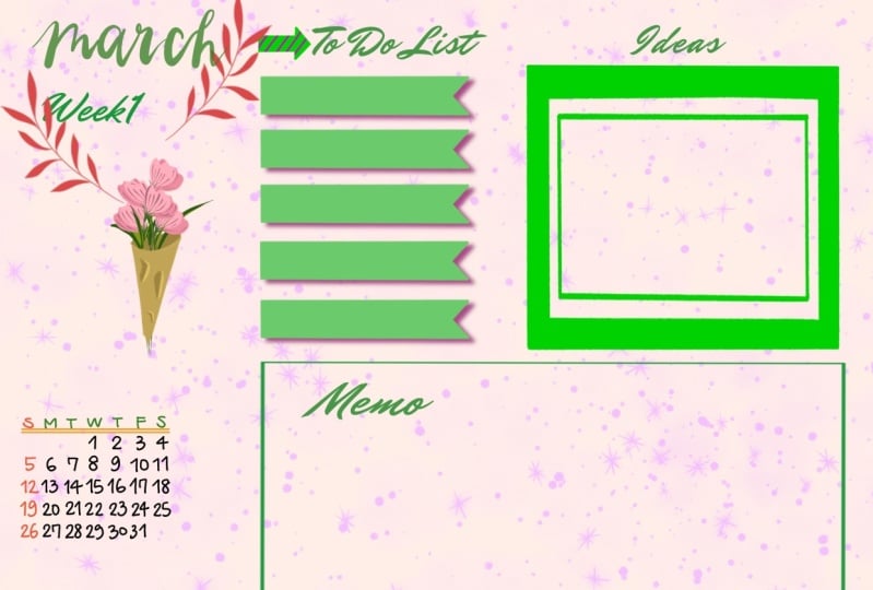 Monthly bullet journal
