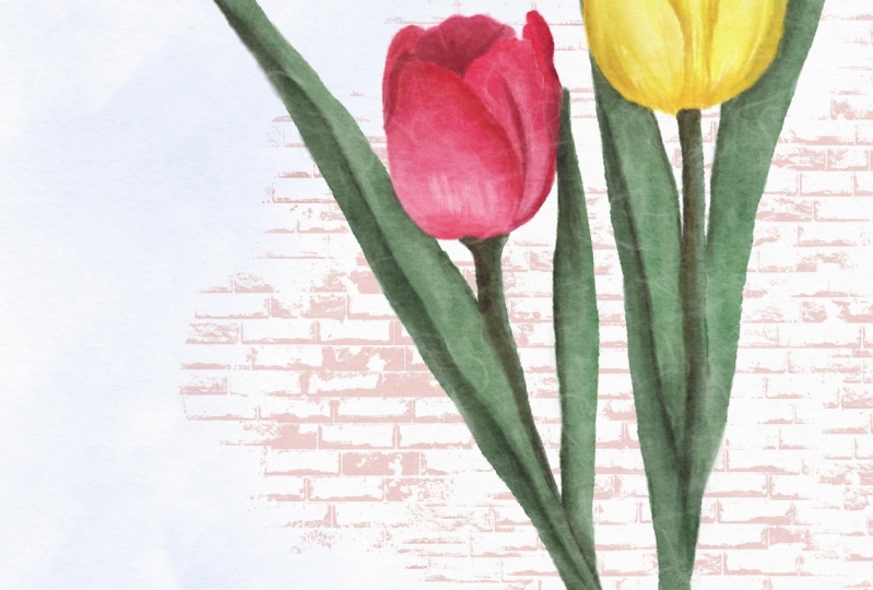 Realistic Watercolor Flower Illustration
