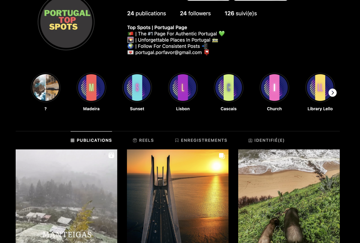 Portugal Top Spots - student project