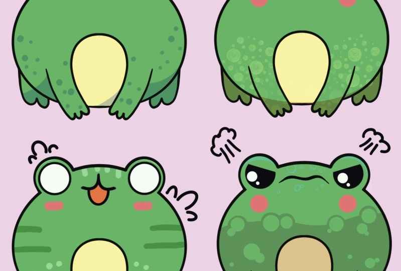 Kawaii Frogs