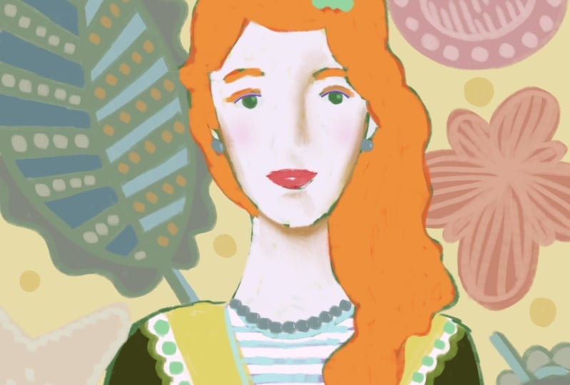 Character and florals