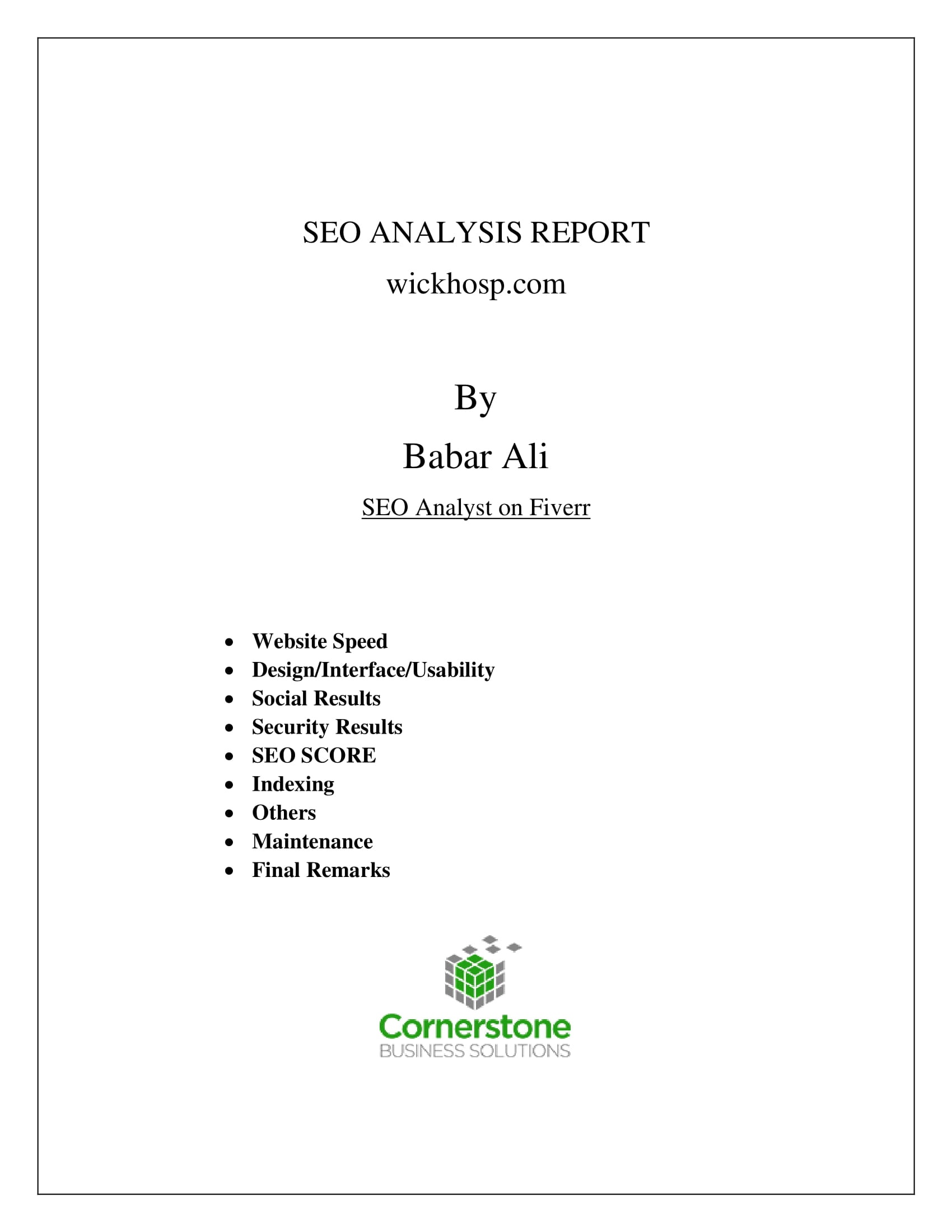 SEO Audit By Babar Ali