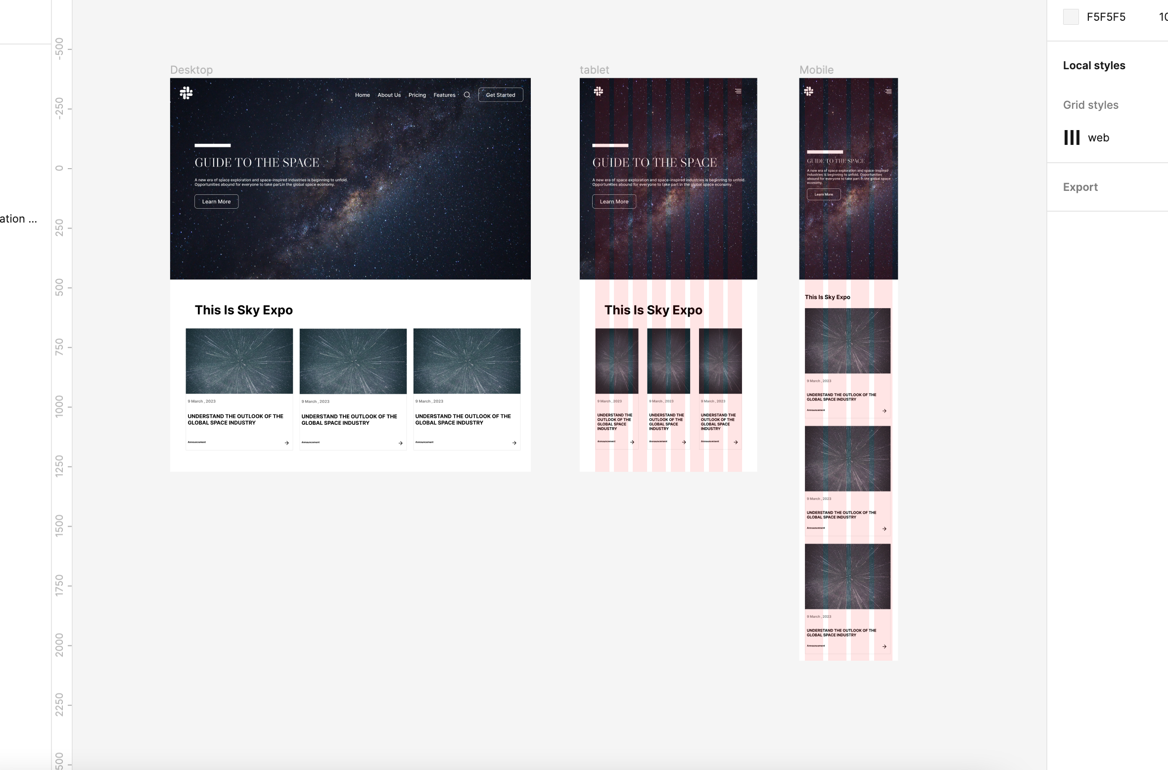 Responsive Design - student project