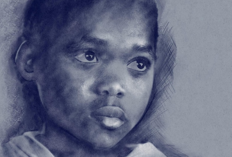 Charcoal and Chalk Child