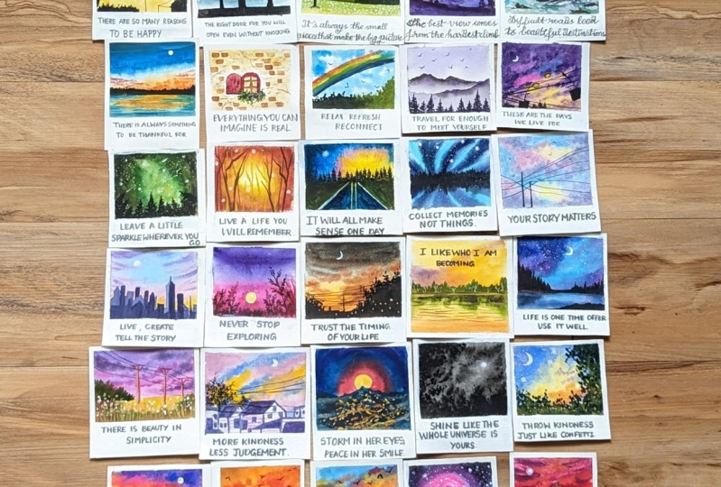 30 Day's of Self Reflection & Self Care with Watercolor Art
