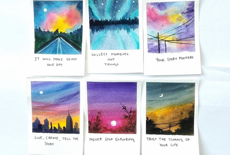 30 days of self reflection with watercolors