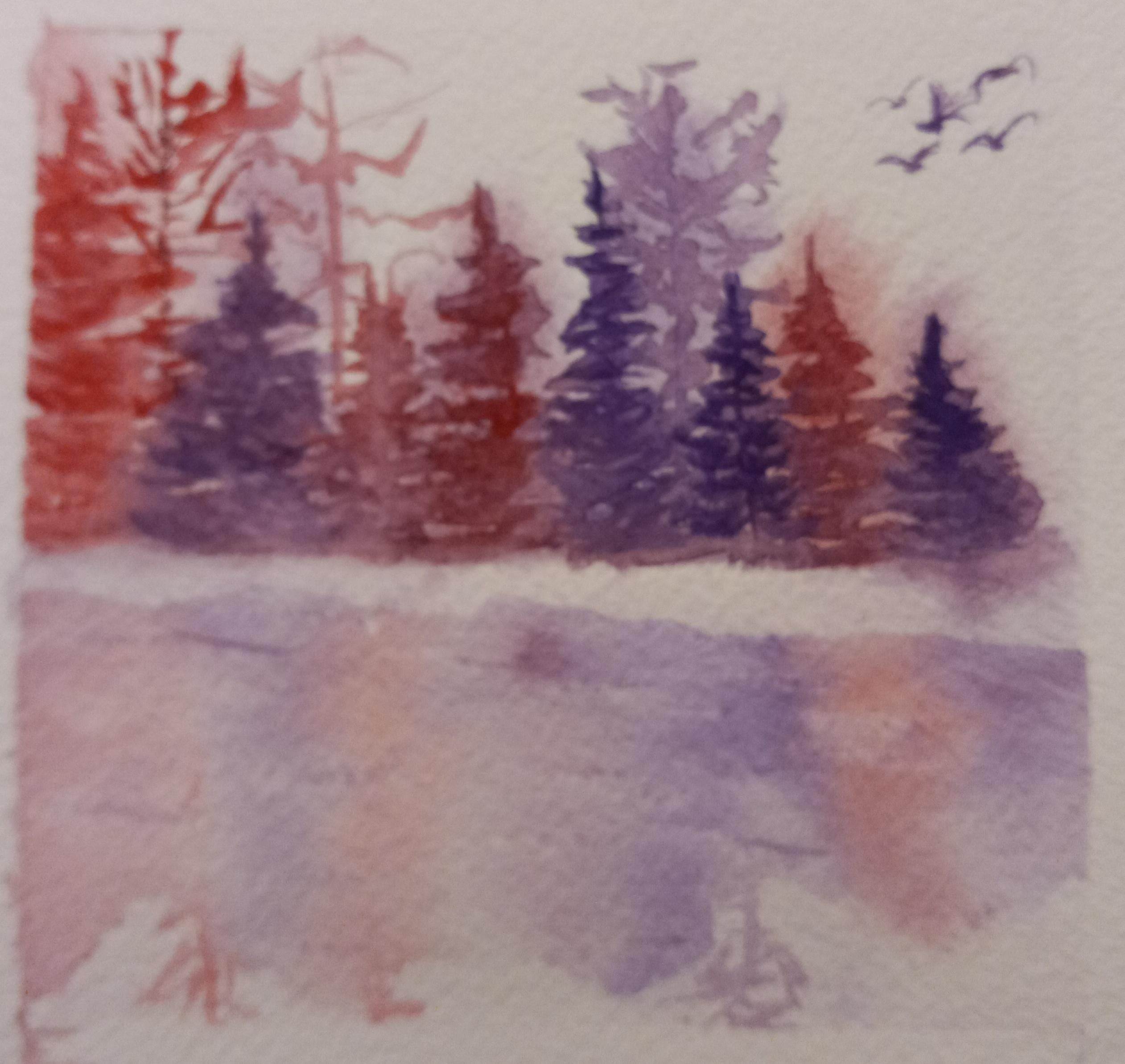 Dreamy Lake Reflections - student project