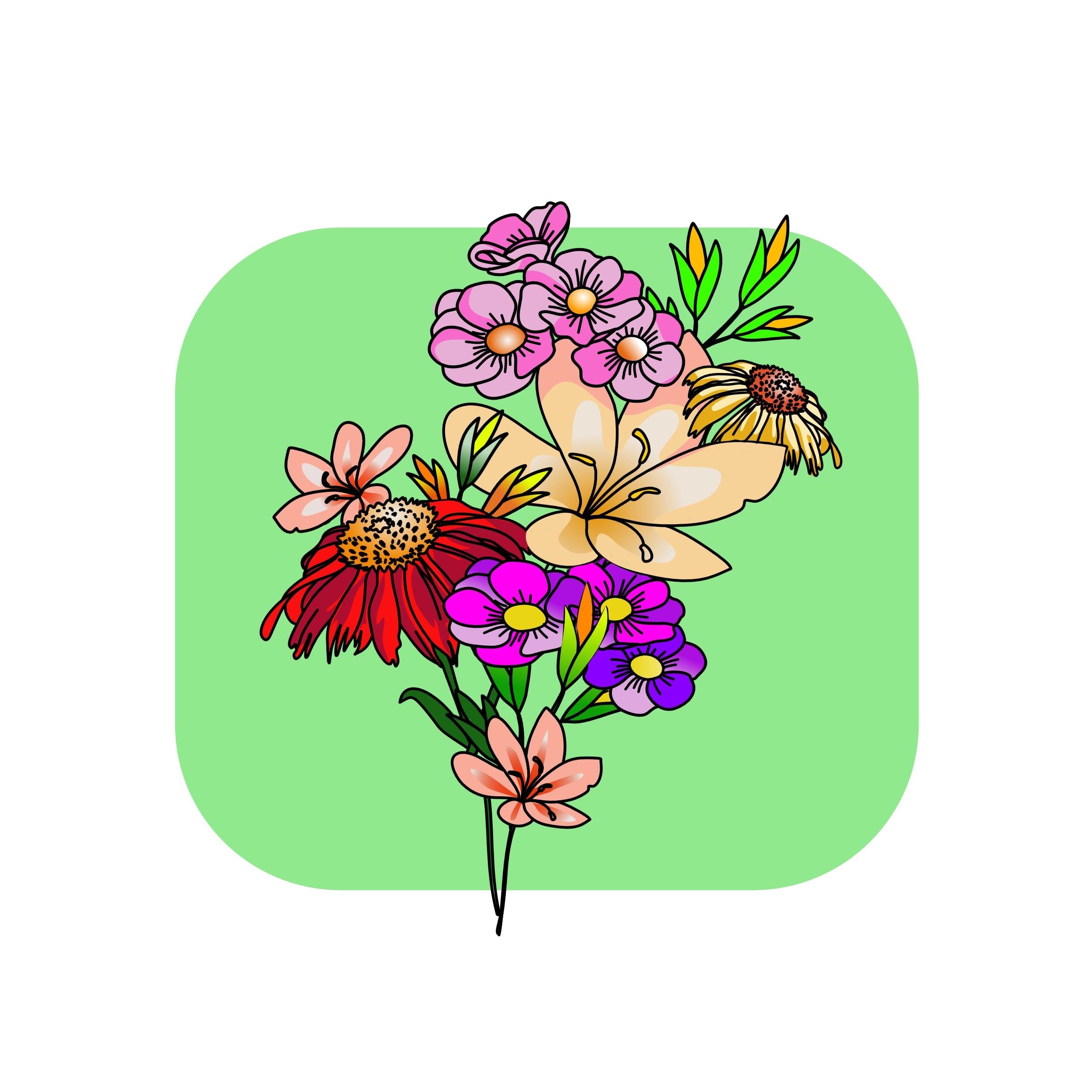 Affinity Designer 2 for iPad: Birth Month Flowers - student project
