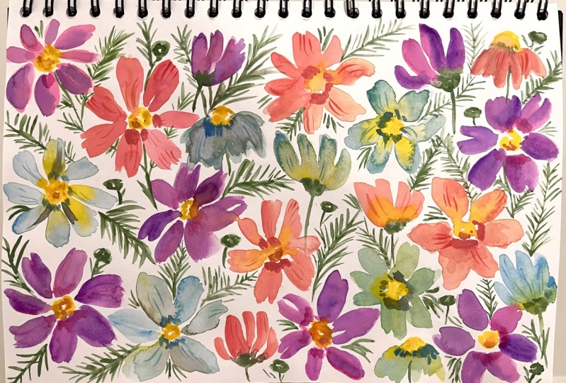 Loose Watercolour Florals