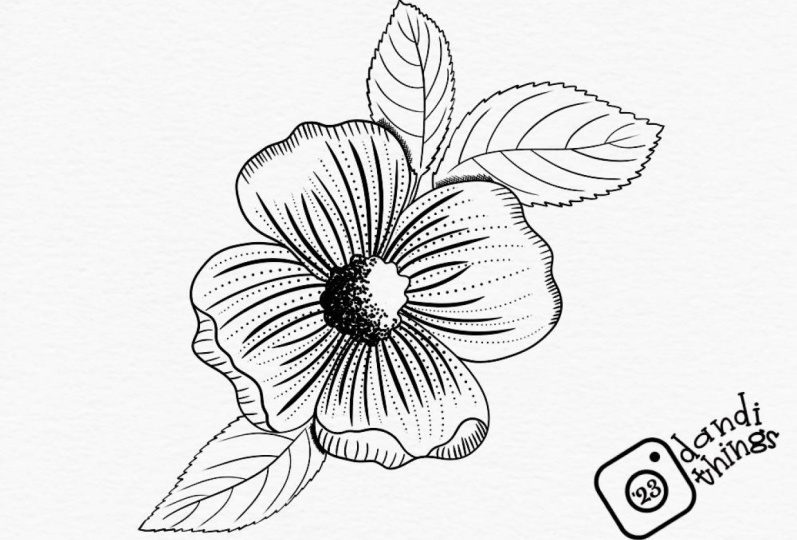 Inking a Flower