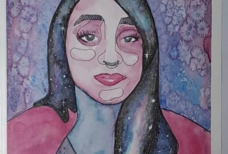 Watercolor + Black ink