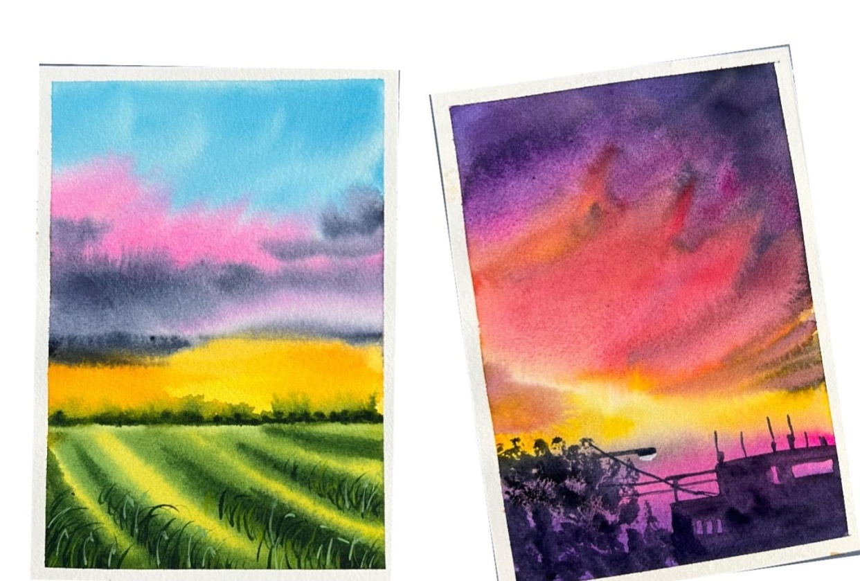 Vibrant skies and clouds - student project