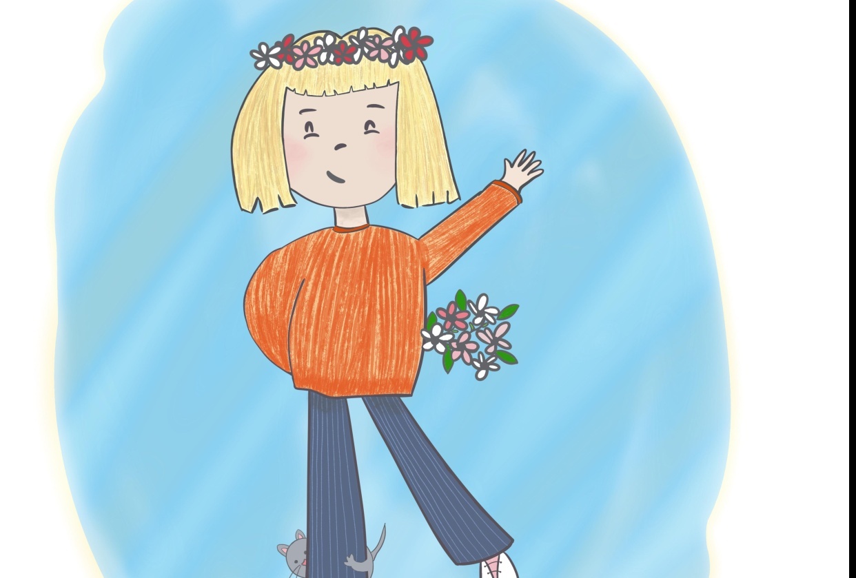 Girl w Cat - student project