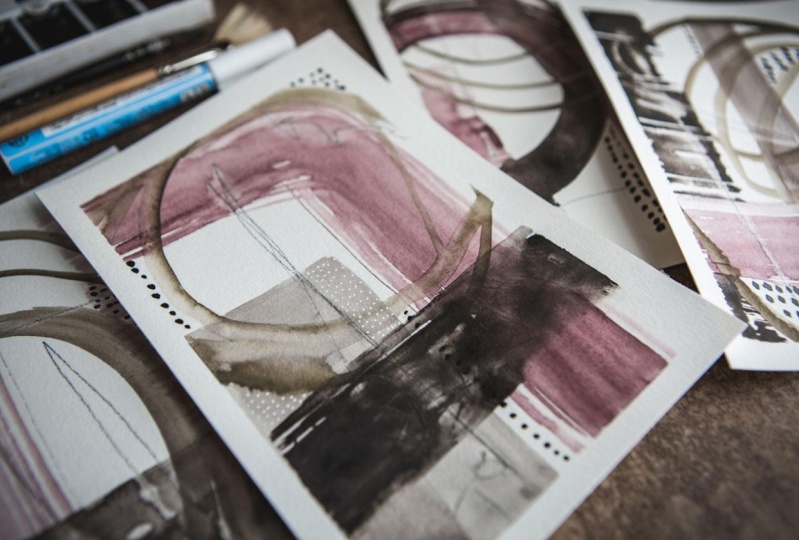Intuitive Painting: Creating Abstracts with E-Sumi Ink Watercolors
